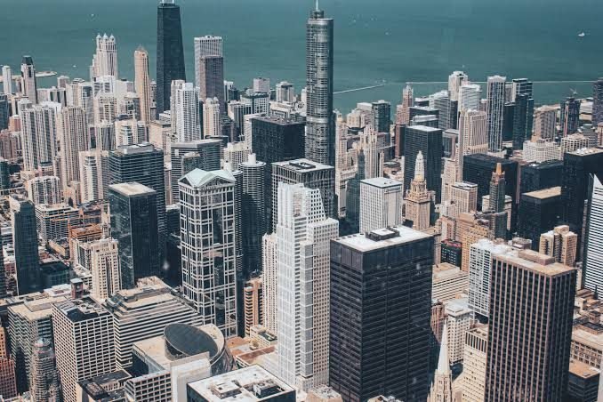 Downtown Chicago from above
